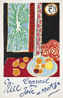 Francia riviéra Nizza Henri Matisse 1947 Francia vintage turisztikai plakát reprint