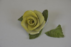 Herendi porcelán sárga rózsa A133