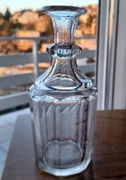 Biedermeier hántolt üvegpalack, 2,5 dl-es