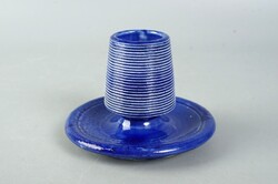 Antik kék gyufatartó, gyújtó Zsolnay?