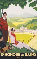 Nyári sport tenisz golf divat Roger Broders 1928 Francia Art deco vintage turisztikai plakát reprint