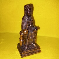 MONTSERRATI Szűz anya/Madonna. Fém/bronz figura, szobor, vallási kegytárgy.