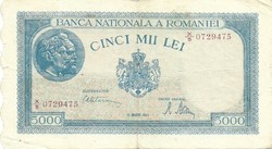 5000 lei 1945. március 20. Románia 3.