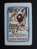 Kártyanaptár 1976 - Centrum Áruházak, Pech, hogy nem ma él feliratú retró zsebnaptár