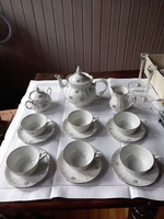 Német Gera-Roschütz porcelán teás készlet