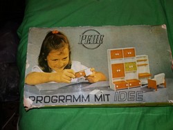 SZINTE antik PEBE plasztik BABABÚTOR ÉPÍTŐ SZETT dobozával EXTRÉM RITKA a képek szerint