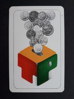 Kártyanaptár 1976 - OTP, Országos Takarékpénztár feliratú retró zsebnaptár