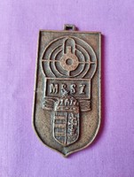 MSSZ. Magyar Sportlövők Szövetség. Bronz plaket.