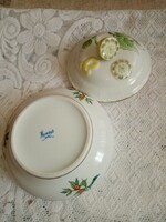 Herendi Hecsedli mintás citromfogós bonbonier.Vitrinben tartott, sérülés mentes,.