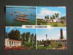 Képeslap,Fadd Dombori,mozaik,KISZ tábor,Volentöböl,strand,üdülő,szálló látkép,részlet 1976-