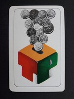 Kártyanaptár 1976 - OTP, Országos Takarékpénztár feliratú retró zsebnaptár