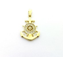 Köves arany horgony medál (ZAL-Au126916)