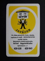 Kártyanaptár 1976 - JAVSZER, Lakáskarbantartást OTP Hitelre Is feliratú retró zsebnaptár