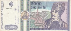 ROMÁNIA, 5.000 lei 1992, H.0004, F+ tartásfokú