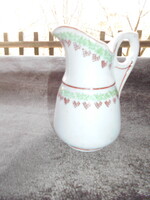 Antik -  vastag súlyos kávéházi porcelán kancsó -11 cm-kézi festés