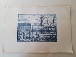 Gross arnold, studio i., etching reproduction, offset print