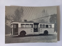 Régi  képeslap Ganz trolibusz 1933