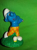 EREDETI jelzett PEYO 1998 SMURF-NAGY MÉRET- HUPIKÉK golfozó TÖRPIKE 12cm gumi figura a képek szerint