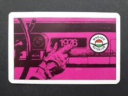 Kártyanaptár 1976 - Magyar Autóklub feliratú retró zsebnaptár