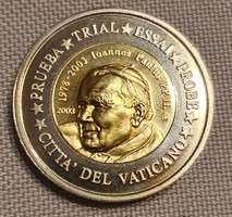 II János Pál 2 euro 2003 ESSAI próbaveret