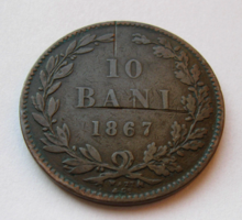 Románia - 10 Bani - 1867 - "WATT & CO."