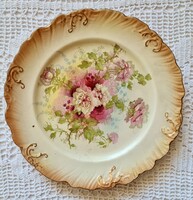 Samuel Fielding &Co angol fajansz rózsás tányér