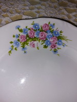 Zsolnay rózsás süteményes porcelán tányér