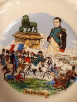 Napóleon emlék tányér Belgiumból, gyűjtői darab,19 cm átmérőjű