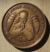 Bognár György Mindszenti József bíboros hercegprímás 1892-1975 bronz plakett