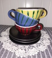 Retro csehszlovák kávéscsészék  3 db+ alátét