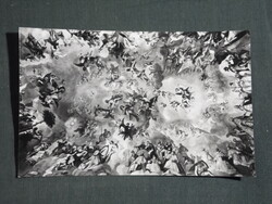 Képeslap,Eger,Főegyházmegyei könyvtár freskó látkép,részlet,1963-