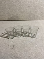 Öntött decis poharak, 4 db, 6 x 8 cm-es nagyságúak. 3359