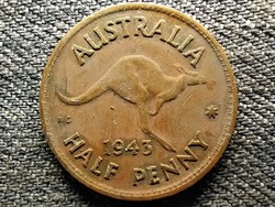 Ausztrália VI. György (1936-1952) 1/2 Penny 1943