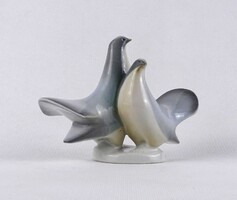 1U301 Régi Zsolnay SINKÓ porcelán galamb pár