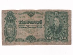 Második sorozat (1927-1932) 10 Pengő bankjegy 1929