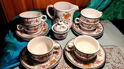 Új,kézzel festett, Ceranova porcelán teás- kávés készlet...