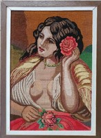Régi gobelin - Cigánylány
