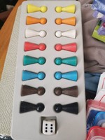 Retró társasjáték bábukészlet pótolt bábukkal   - Retro board game puppet set