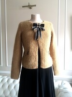 Boden 38-as mohair-gyapjú kötött bézs kardigán, moher spencer
