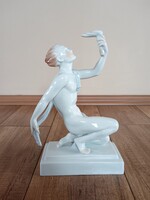 Régi Herendi art deco férfi akt