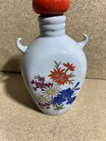 Régi porcelán kulacs, virág motívumokkal. 3579