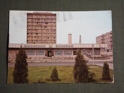 Képeslap,Gyöngyös,Lakótelep,ABC áruház,presszó,étterem látkép részlet, 1979-