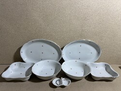 Régi Zsolnay porcelán tálaló készlet. 3566