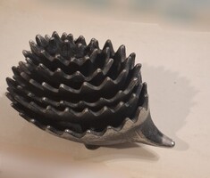 Walter Bosse stílusú retro fém sün, süni hamutartó a 60 évekből, 6 részes, teljes,sün hamutál szett