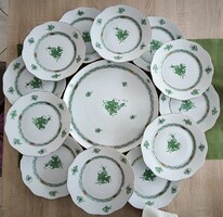 Herendi 12 személyes Aponyi mintás süteményes készlet