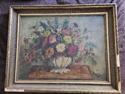 Belányi Viktor (1877- 1955) Virágcsendélet