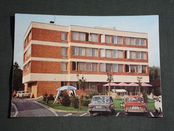 Képeslap,Gyula,AFIT üdülő,Lada,Zsiguli,Skoda autó látkép,részlet, 1979-