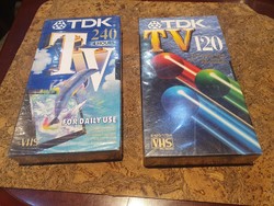 Retro bontatlan TDK VHS videó kazetták 2db együtt szocreál kádár