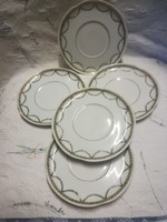 Zöld girlandos porcelán csésze alátét tányér