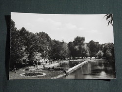 Képeslap,Gyula,Várfürdő,strand,medence látkép,részlet, 1963-